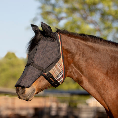 Kensington UViator 90% UV-protective catch fly mask with ears and removable nose