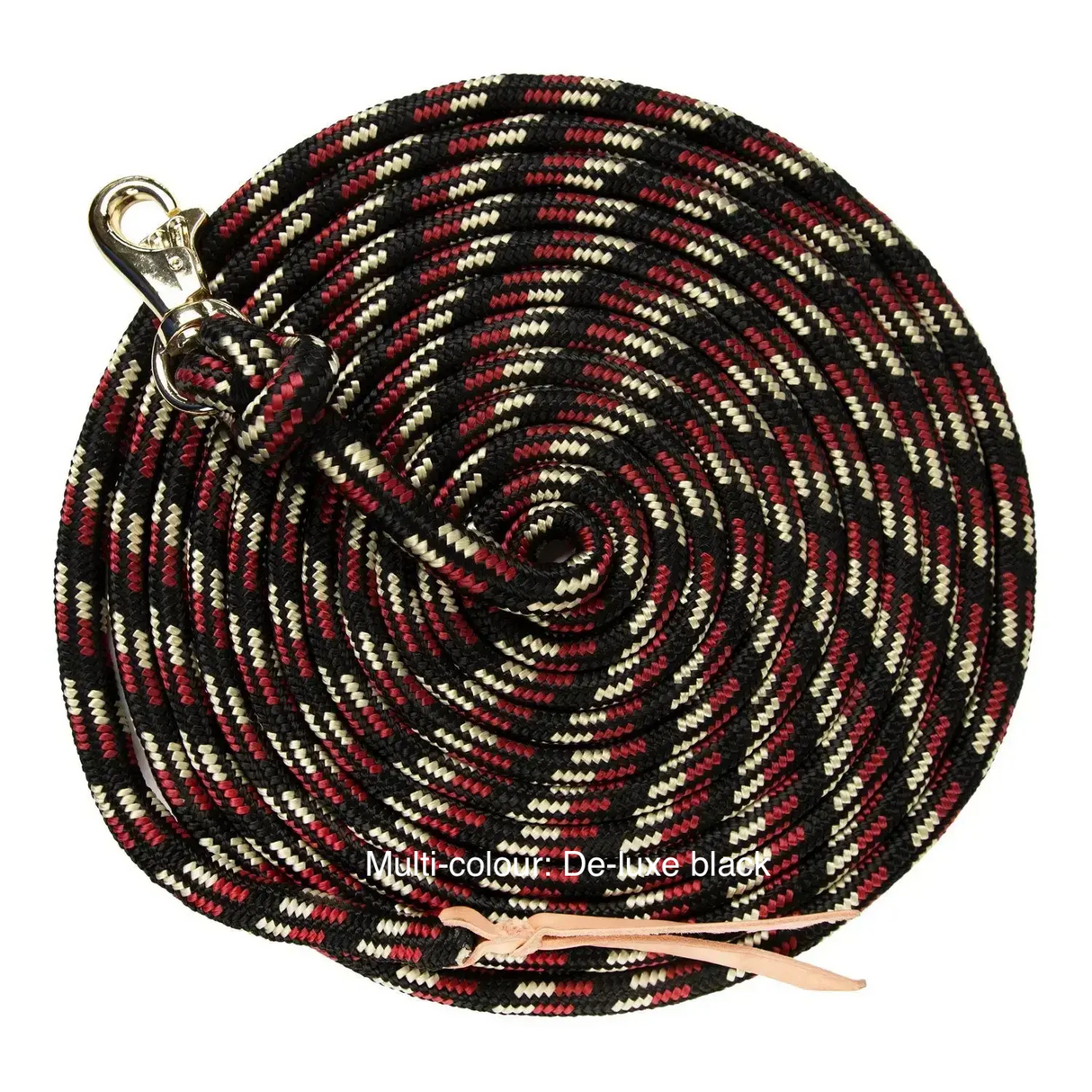 Kensington lead rope - multi-colour de-luxe black