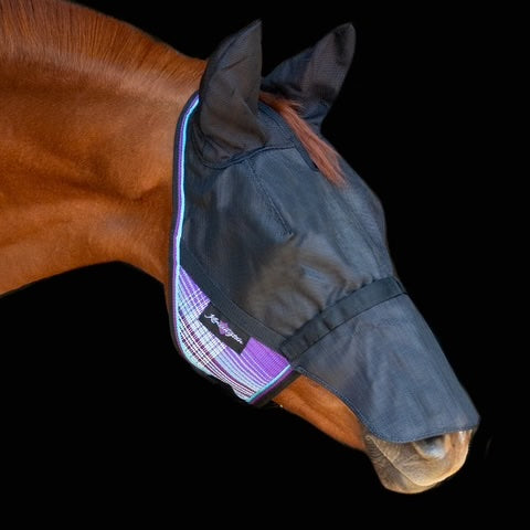 Kensington UViator 90% UV-protective catch fly mask with ears and removable nose