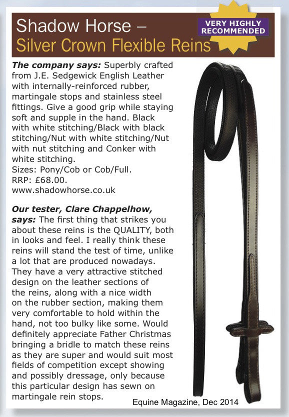 Silver Crown flexible reins