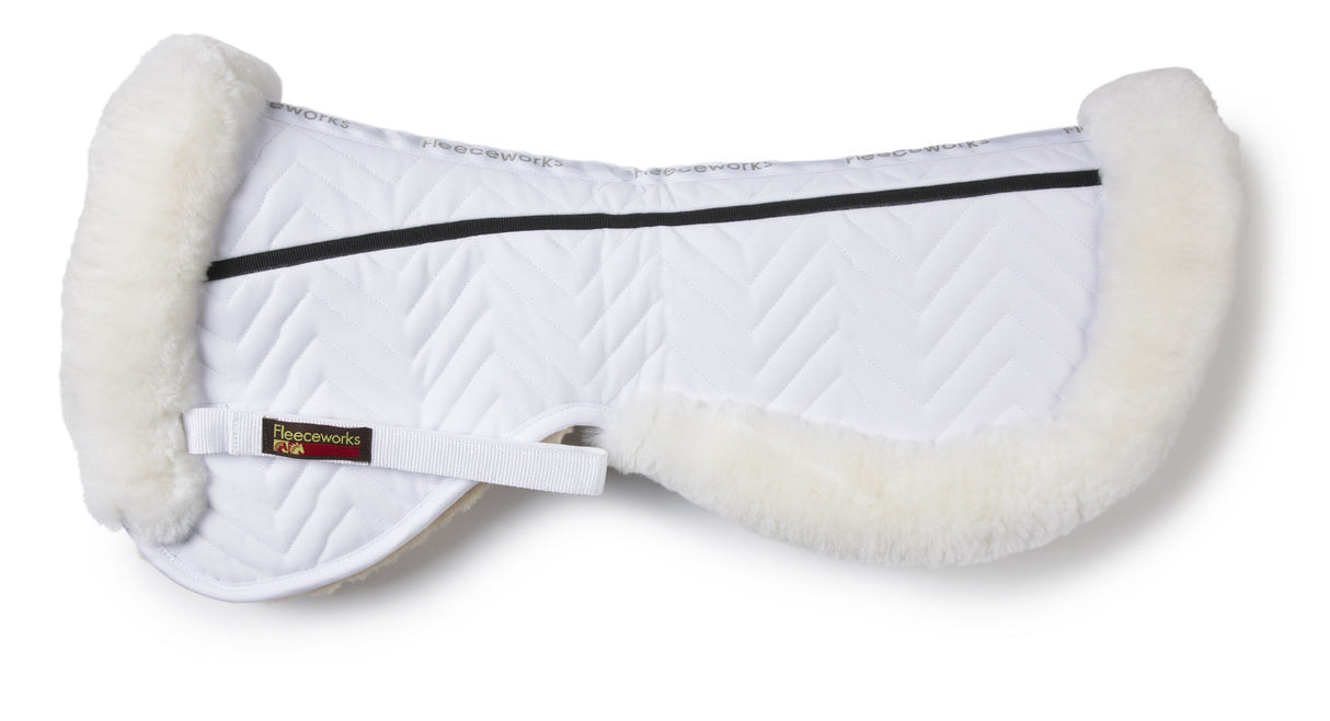 Fleeceworks FXK dressage half pad with rolled edge