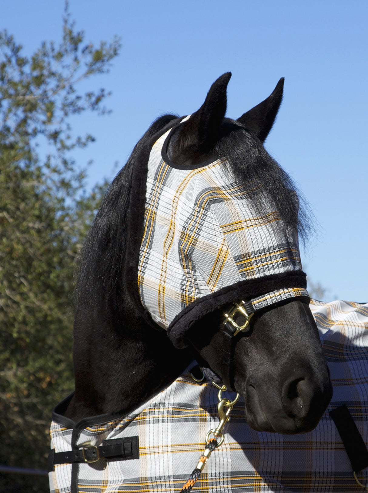 Kensington fly mask with fleece trim - no nose or ears