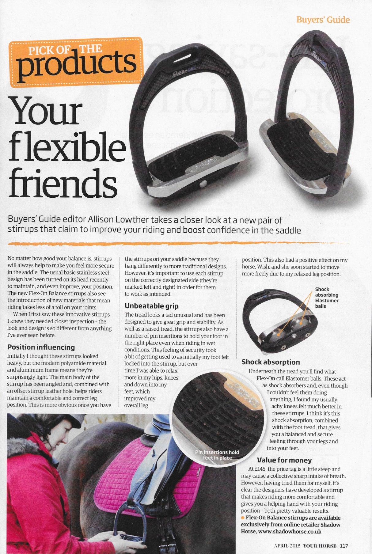 Flex-On Endurance stirrups