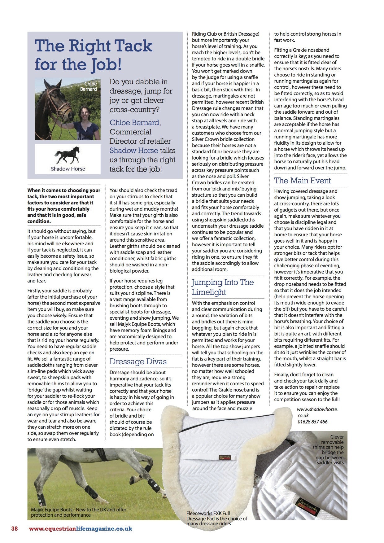 Chloe on choosing the right tack for the job