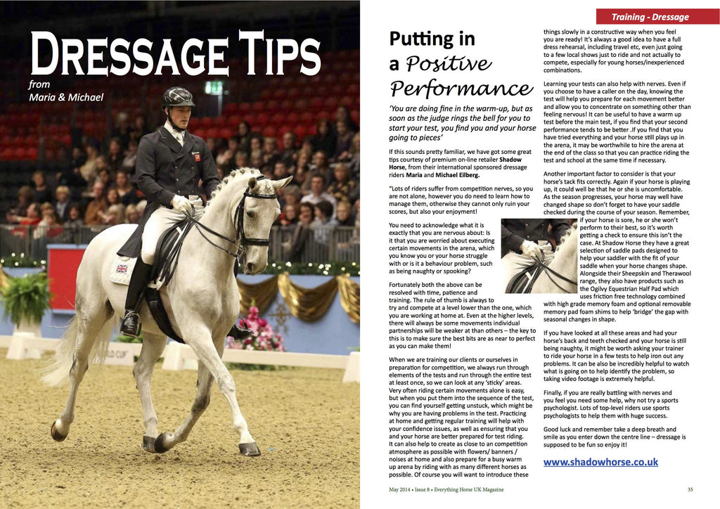 Maria & Michael Eilberg on handling the run-up to a Dressage competition