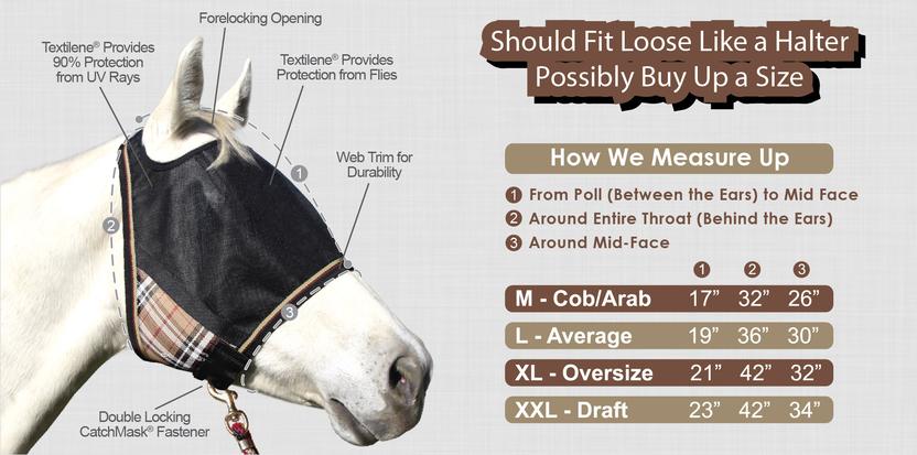 Kensington UViator 90% UV-protective catch fly mask without nose or ears