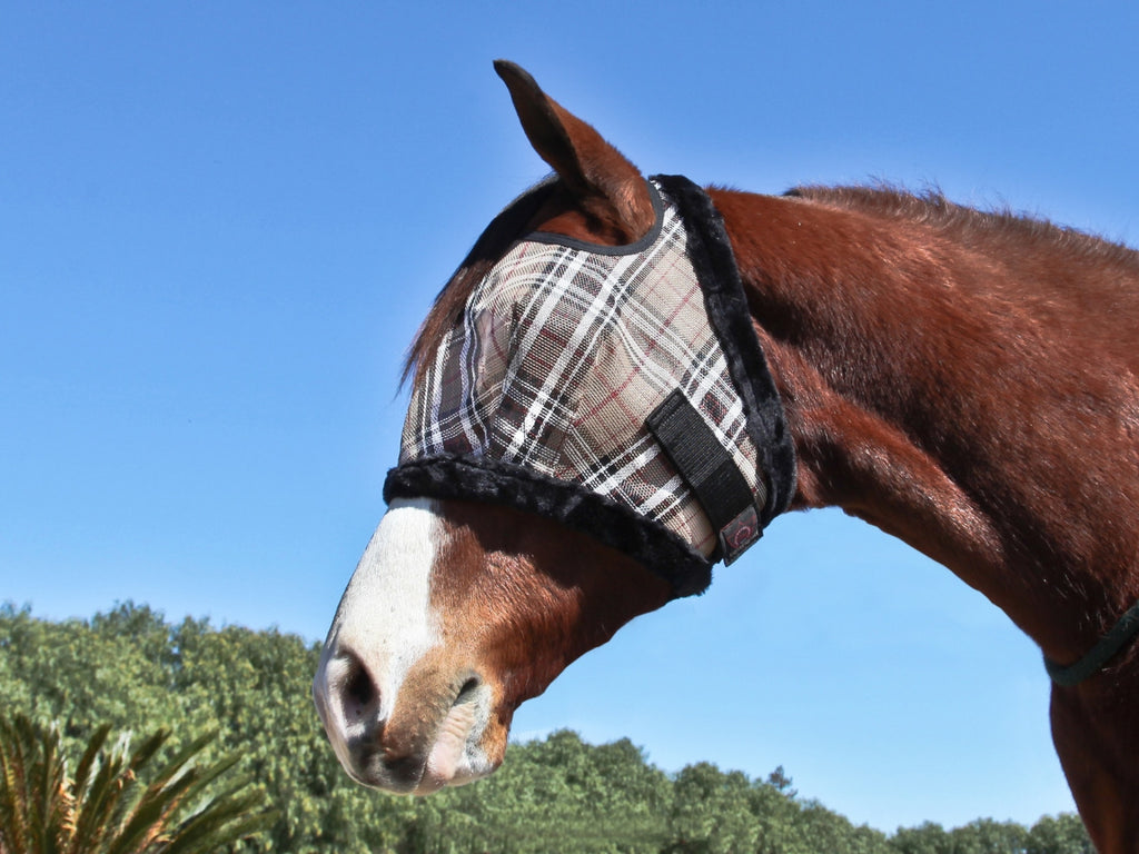 Kensington fly mask with fleece trim - no nose or ears