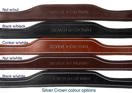 Silver Crown half-moon noseband with removable flash