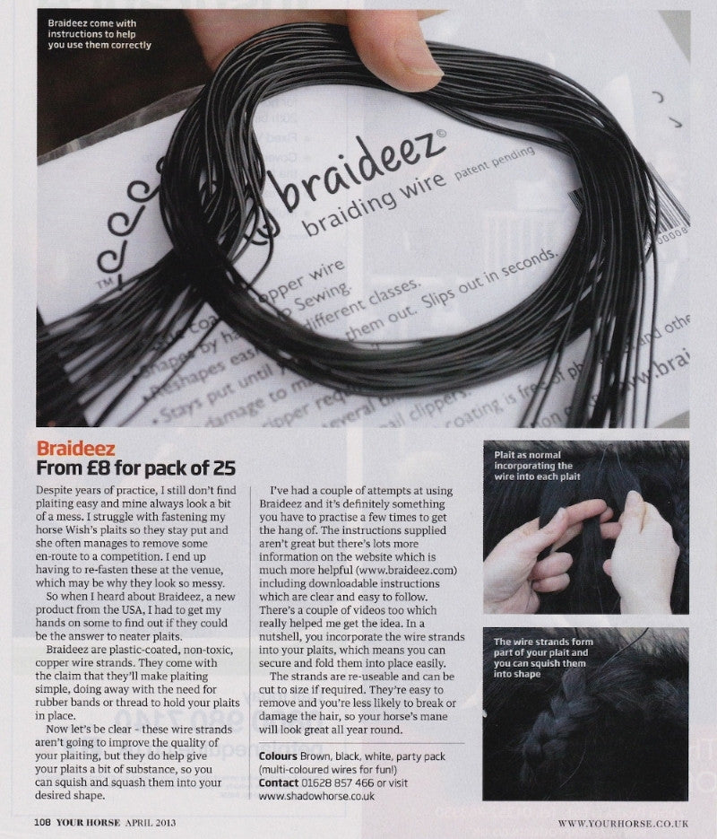 Braideez review, Your Horse April 2013